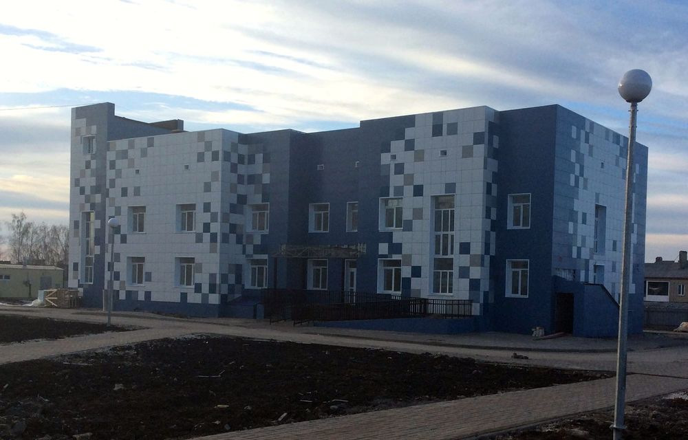 Тамбовская область, р.п. Мордово ШколаВентилируемый фасад П-125-880 м3